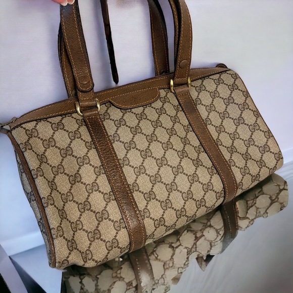 AUTHENTIC‼️ GUCCI GG SUPREME CANVAS BOSTON BAG - Picture 3 of 16